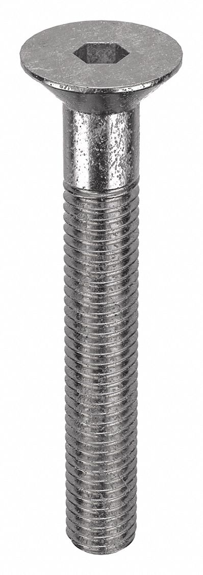 Socket Flat Head Screw: M8x1.25 Thread Size, 55 mm Lg, Flat, Plain, Stainless Steel, 18-8, 50 PK
