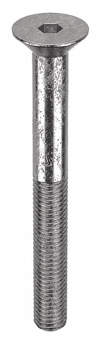 Socket Flat Head Screw: M10x1.50 Thread Size, 90 mm Lg, Flat, Plain, Stainless Steel, 18-8, 25 PK