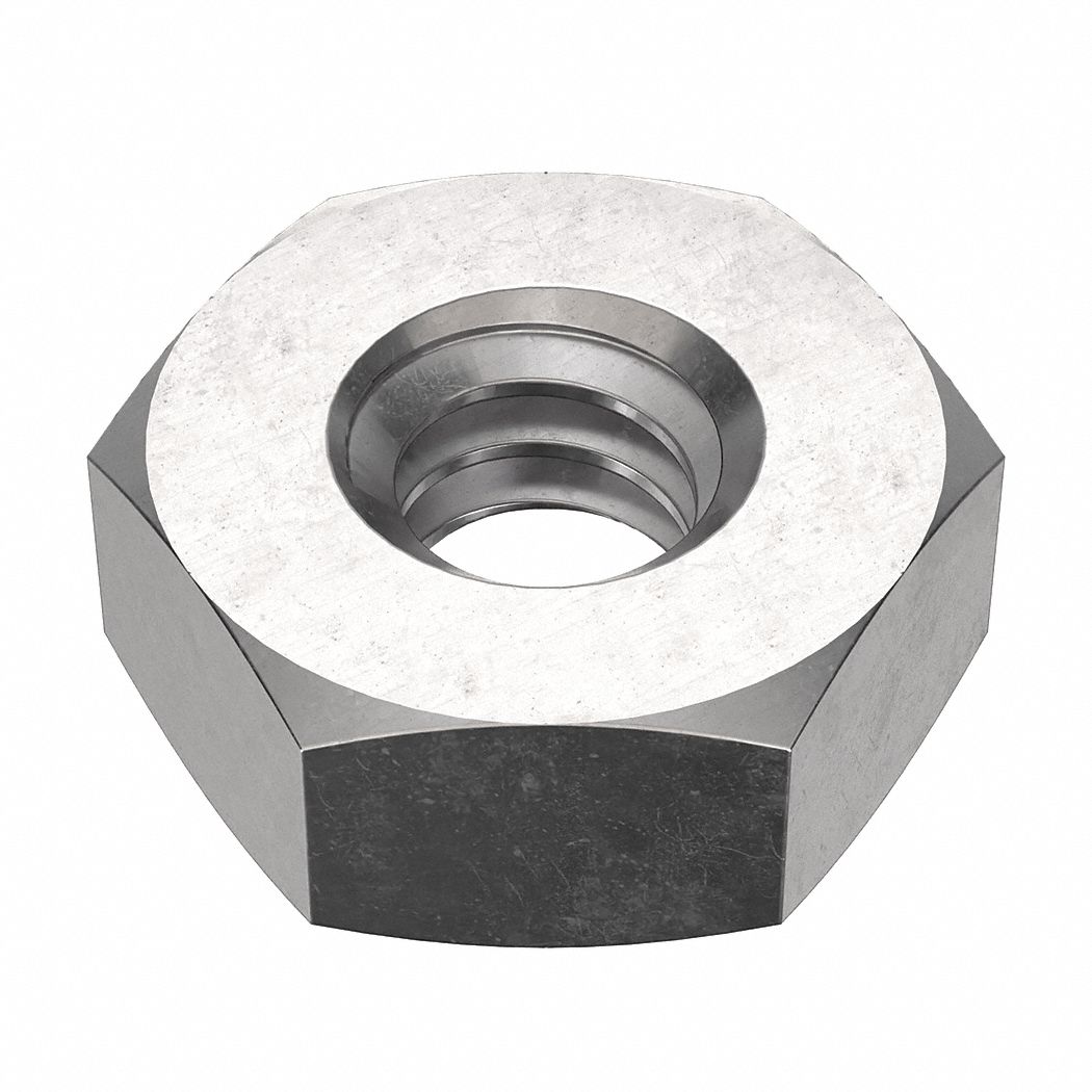 Hex Nut: Std Hex, M1.6x0.35 Thread, 3.2 mm Hex Wd, 1.3 mm Hex Ht, Stainless Steel, 18-8, Std, 50 PK