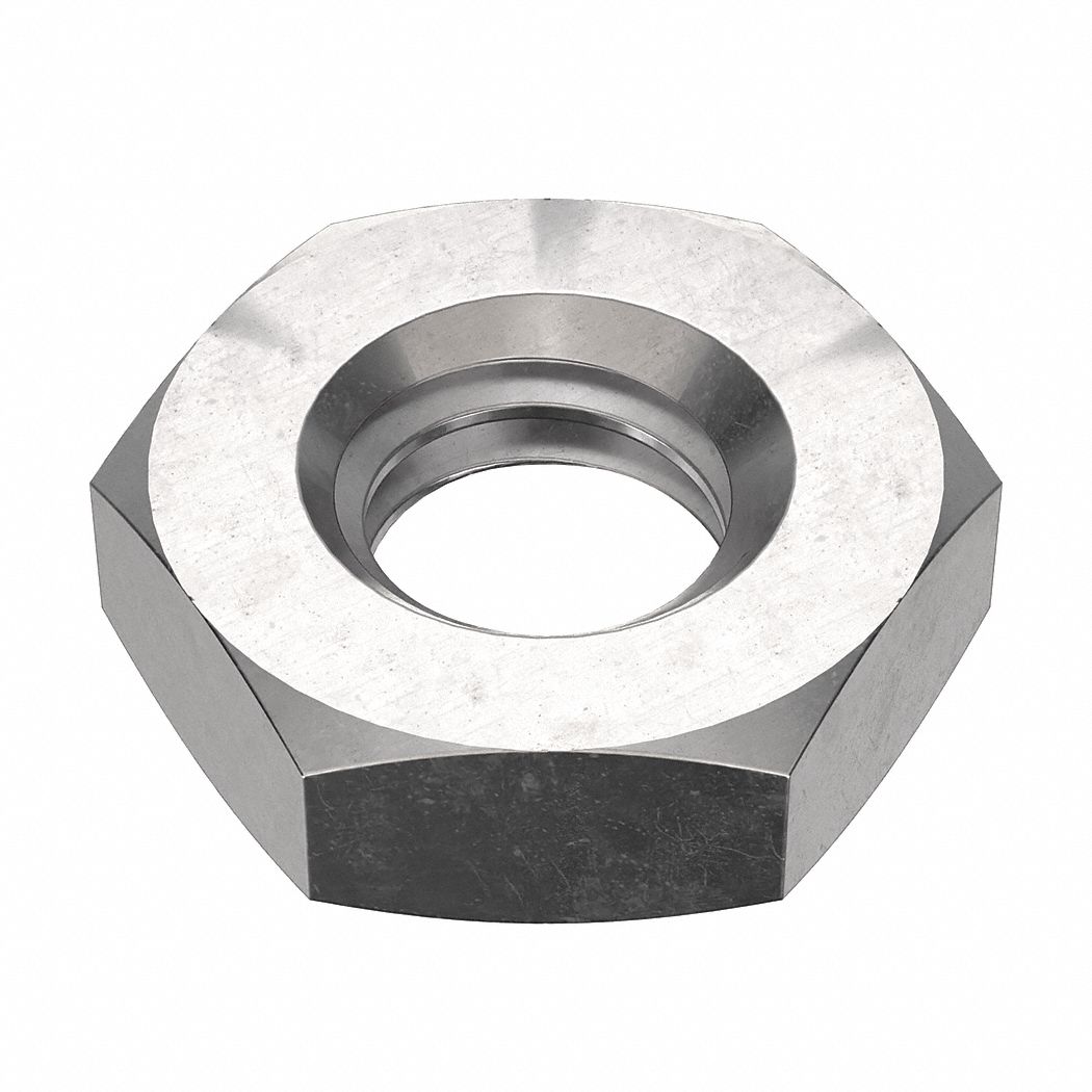 HEX NUT, M4-0.70 THREAD, 7MM HEX W, 2.2MM HEX H, 18-8 STAINLESS STEEL, PLAIN FINISH, 100 PK