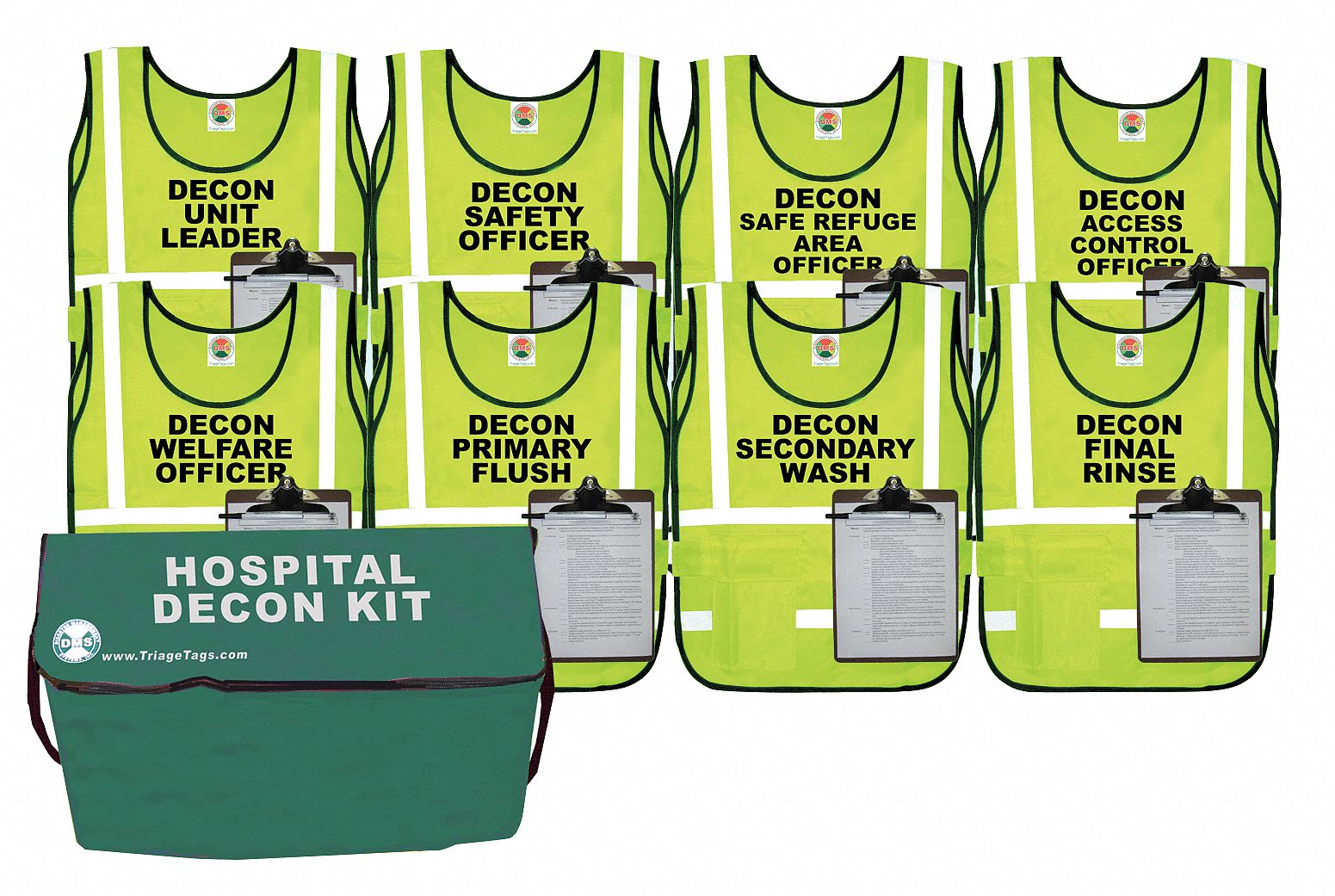 38E568 - Hospital Decon Kit 8 Vests
