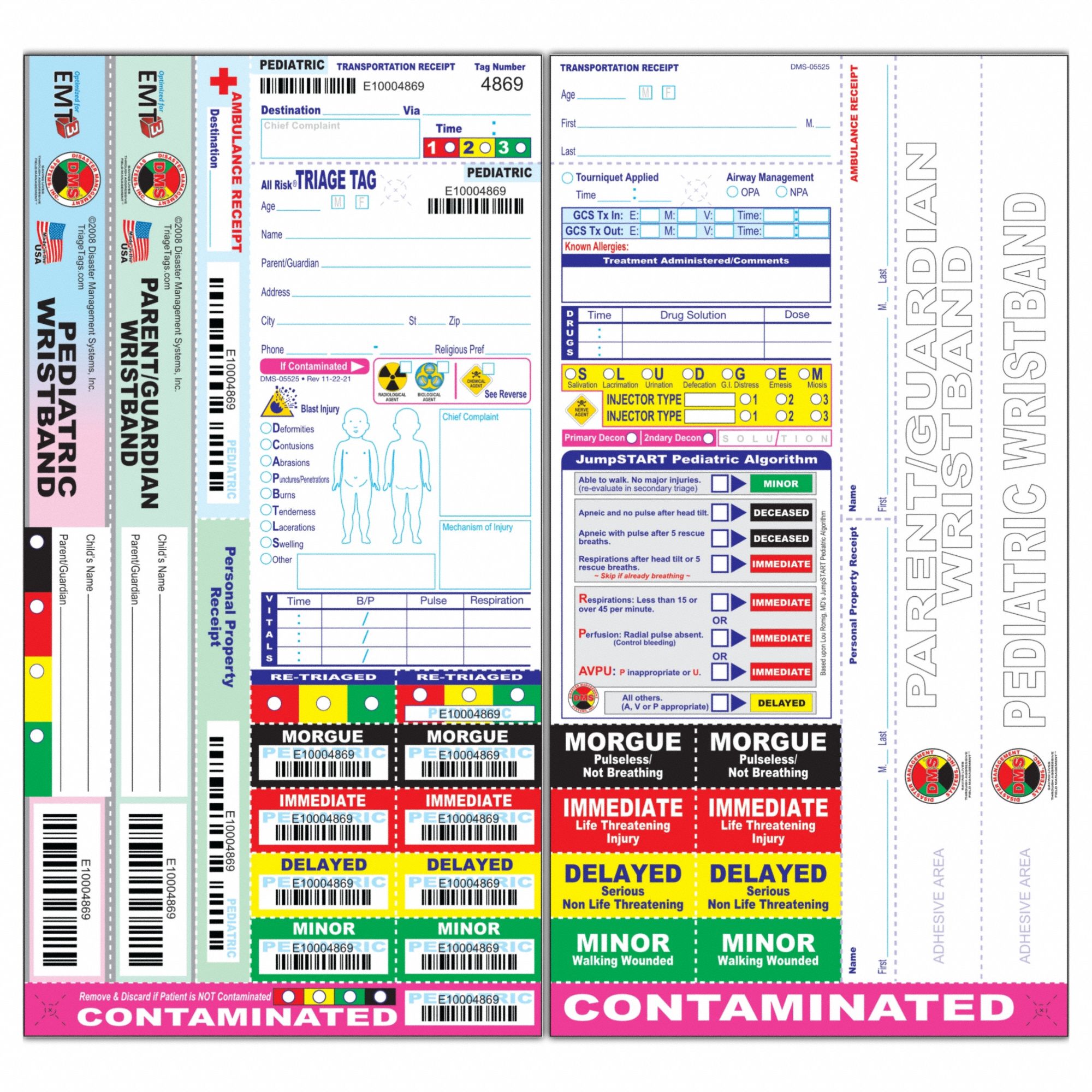 ETIQUETTE PEDIATRIQUE,DBLE BRACELET,PQ50