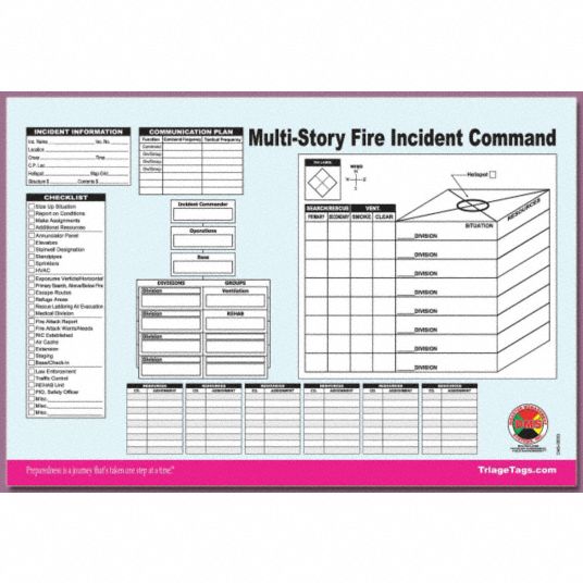 DISASTER MANAGEMENT SYSTEMS, 25, PK, Multi-Story ICS Worksheet - 38E610 ...