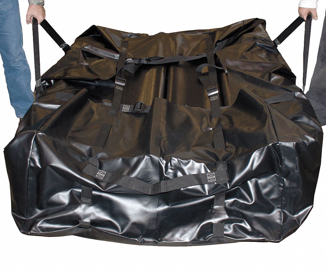 STORAGE TRANSPORT BAG, BERMS UP TO 12 X 36 FT, 130 X 130 IN, FABRIC, BLACK, 2 HANDLES