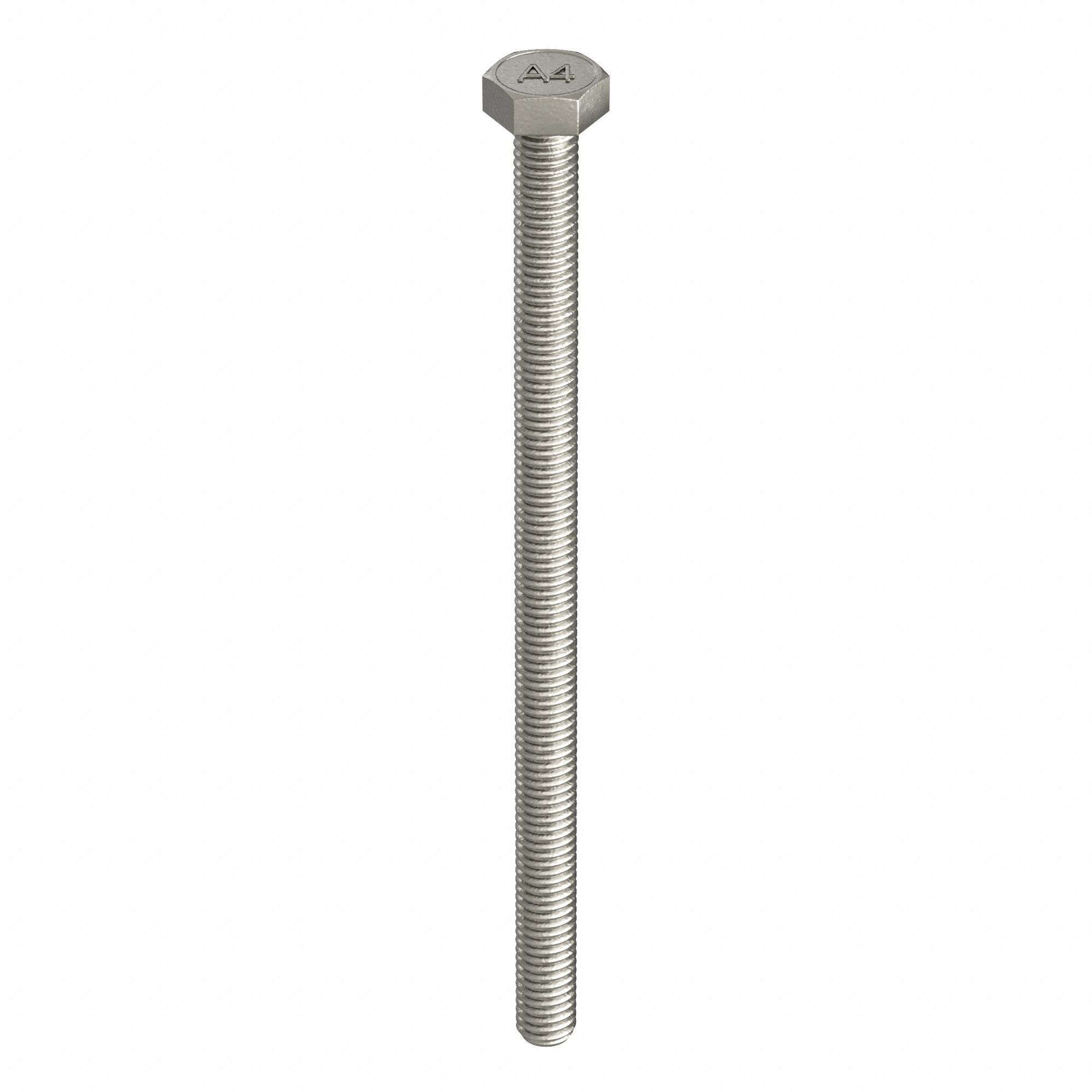 Hex Head Cap Screw: Stainless Steel, A4, Plain, M10-1.50, Coarse, 100 mm lg, Globally Sourced, 25 PK