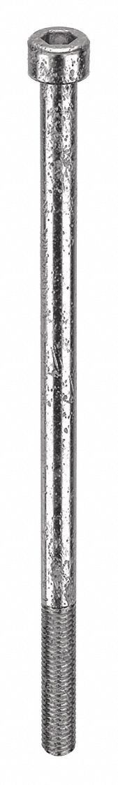Socket Head Cap Screw: M6x1.00 Thread Size, 130 mm Lg, Std, Plain, Stainless Steel, 316, 50 PK