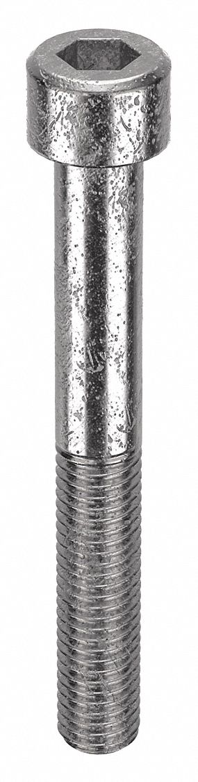 Socket Head Cap Screw: M10x1.50 Thread Size, 80 mm Lg, Std, Plain, Stainless Steel, 316, 25 PK