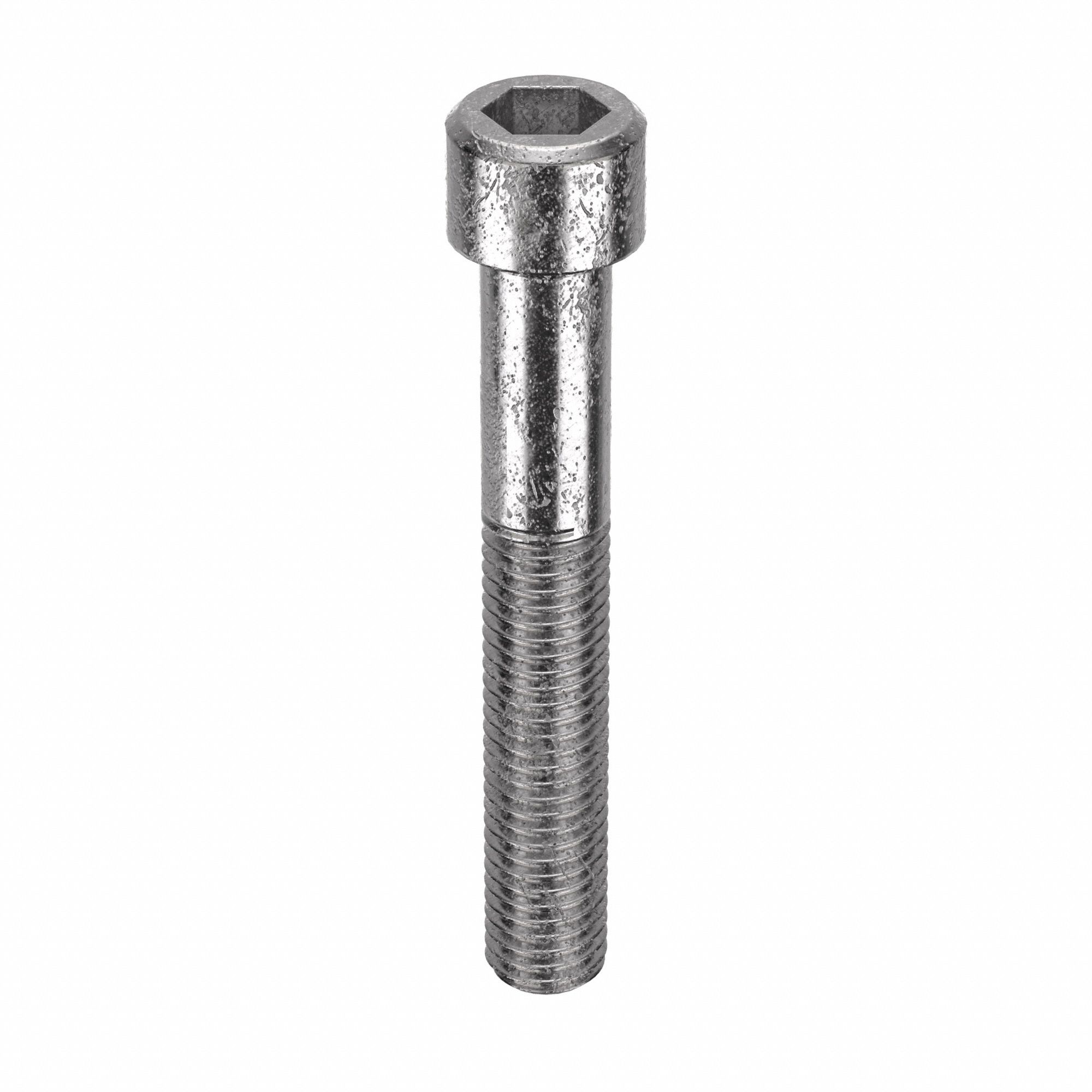 Socket Head Cap Screw: M12x1.75 Thread Size, 80 mm Lg, Std, Plain, Stainless Steel, 316, 25 PK