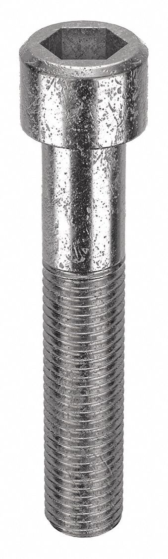 Socket Head Cap Screw: M16x2.00 Thread Size, 90 mm Lg, Std, Plain, Stainless Steel, 316, 10 PK