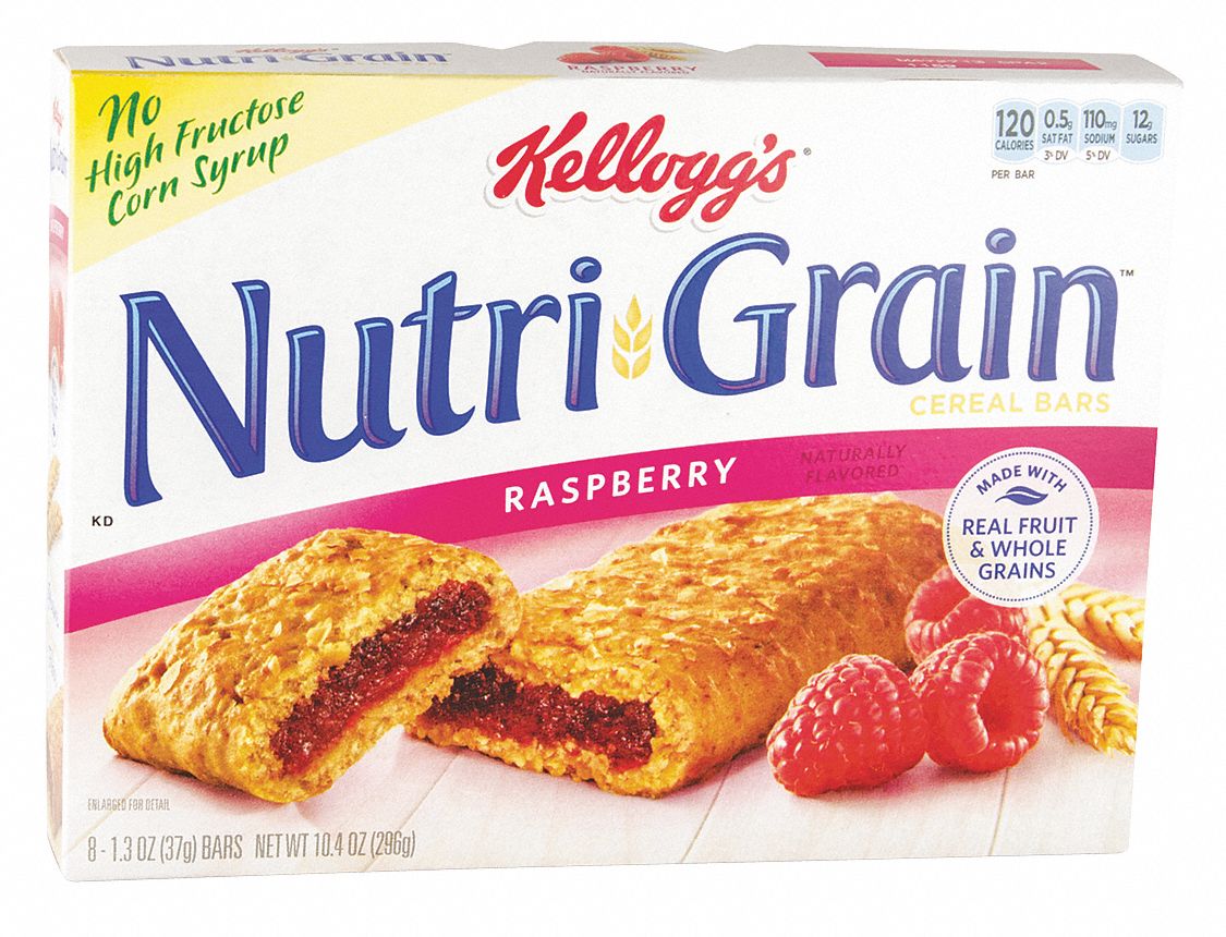 NUTRIGRAIN, Raspberry, 1.3 oz Size, Kellogg's(R) NutriGrain(R) Cereal