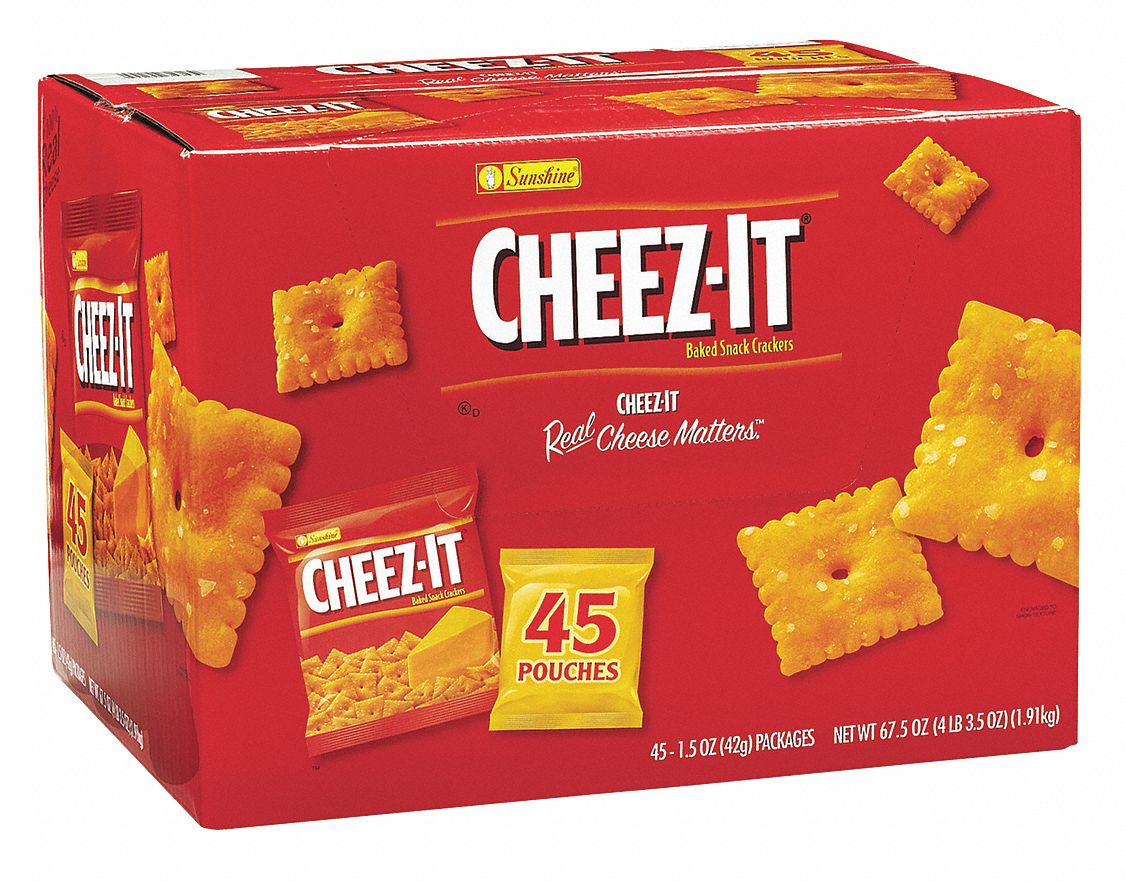 CHEEZIT 1.5 oz Cheese Sunshine(R) CheezIt(R) Crackers; PK45 38ED57