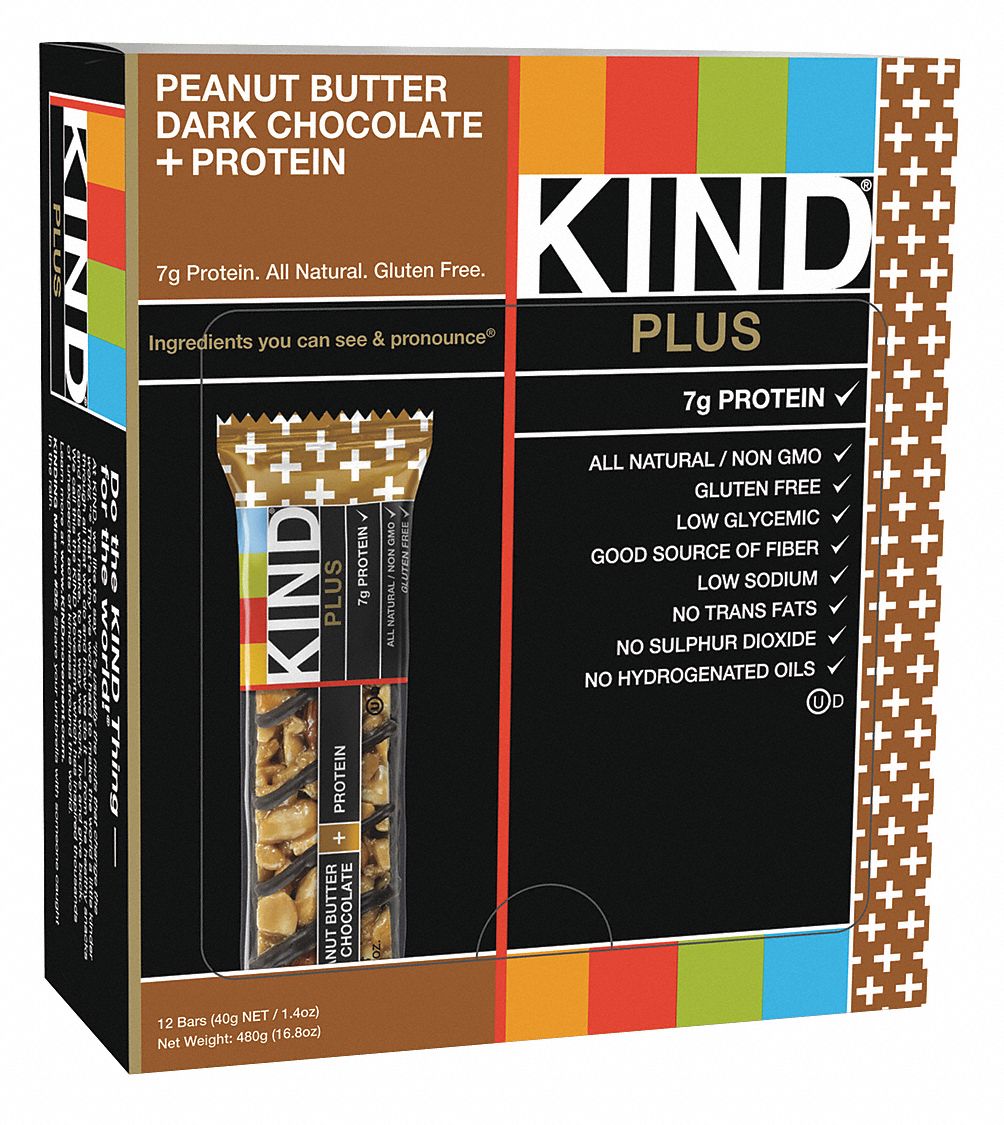 KIND Plus Nutrition Boost Bar: Peanut Butter Dark Chocolate Plus Protein, 1.4 oz Size, 12 PK