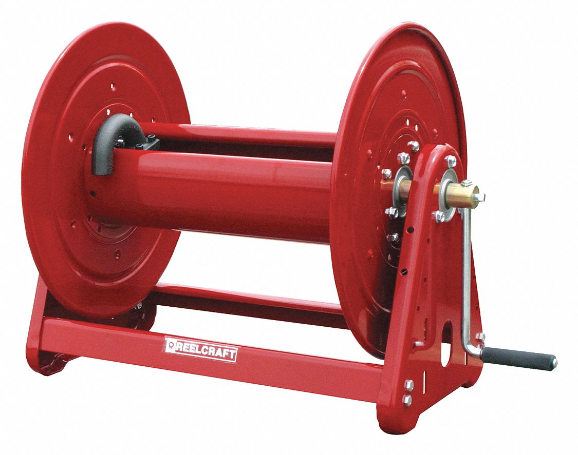 HAND CRANK HOSE REEL,325 FT,1/2in ID,RED