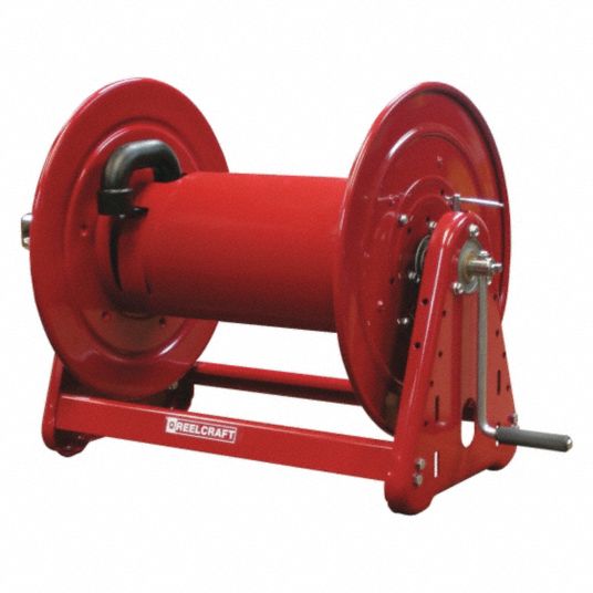 REELCRAFT Hand Crank Hose Reel: 100 ft (1 in I.D.), 17 3/4 in L x 31 3/4 in  W x 20 1/4 in H, TFE/P