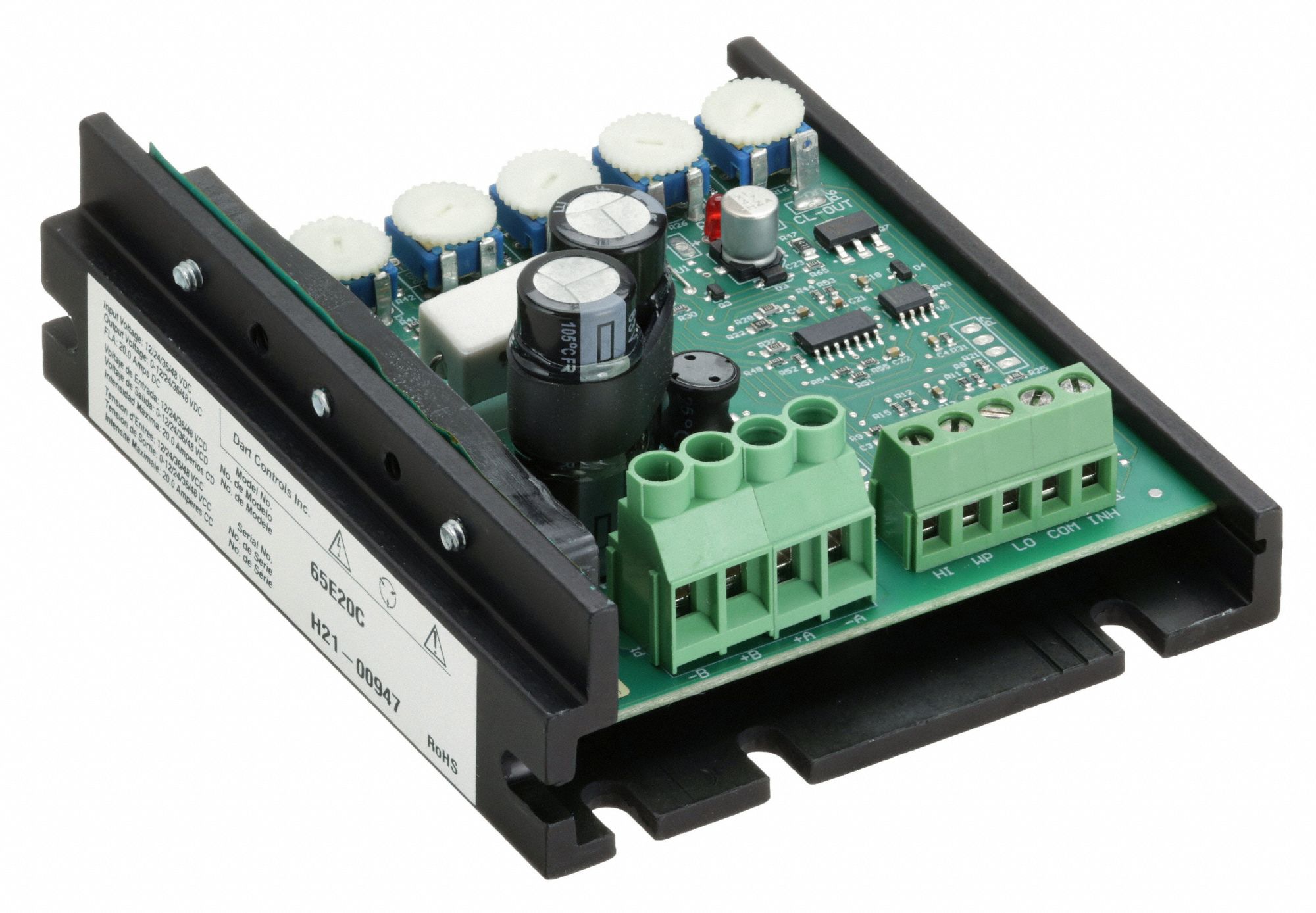 DC SPEED CONTROL, PWM, OPEN, 20 A MAX CURRENT, 12 TO 48V DC, 30,1, SINGLE DIRECTION
