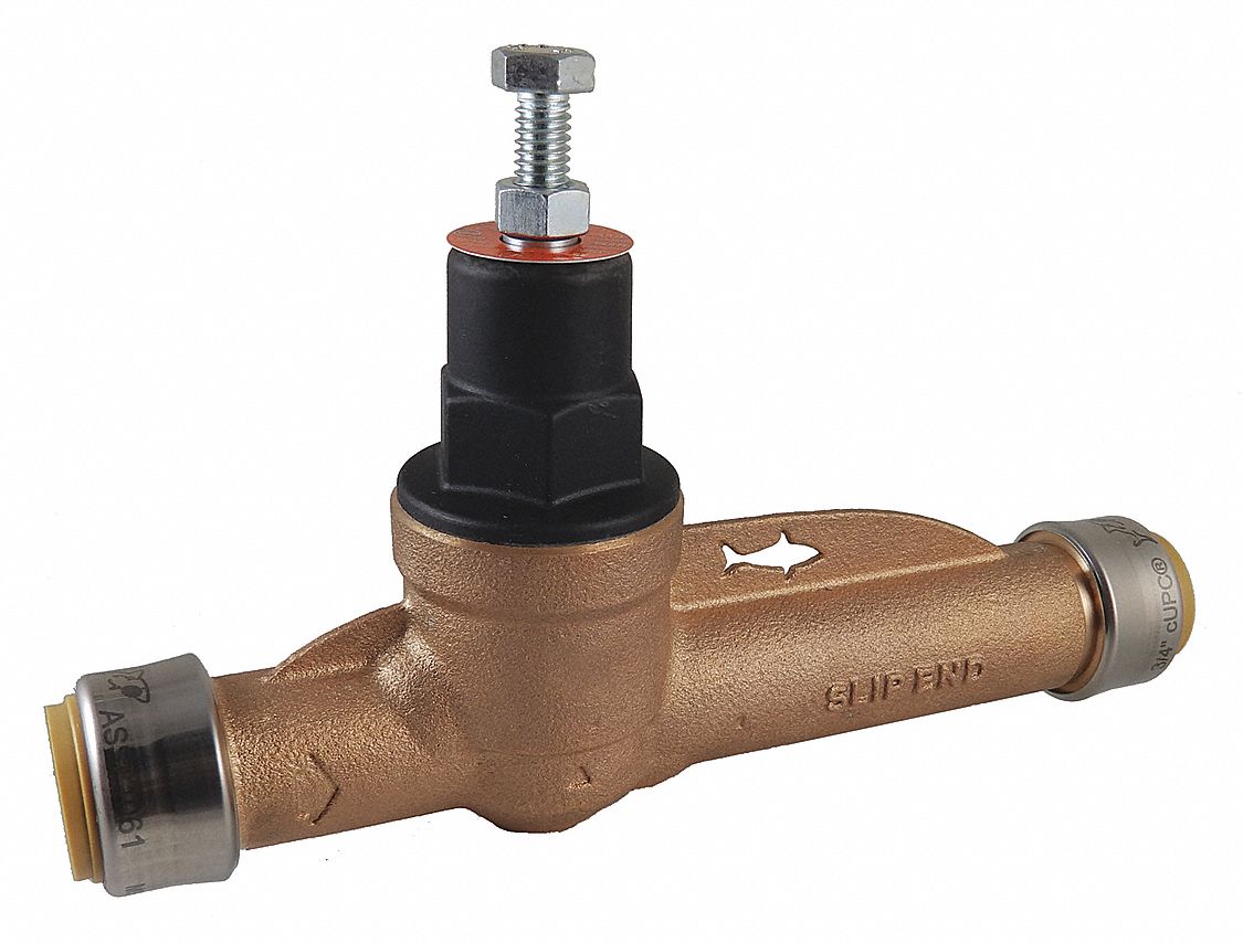 SHARKBITE, Bronze, 1/2 in Inlet Size, Slip Pressure Regulator 38EG48