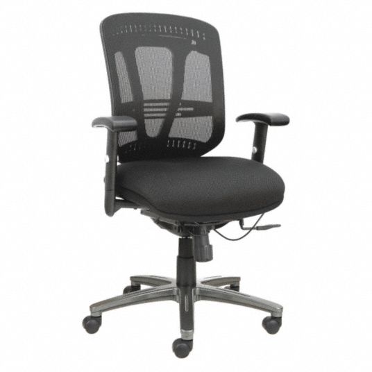 ALERA Desk Chair, Desk Chair, Black, Mesh, 18 in to 22 in