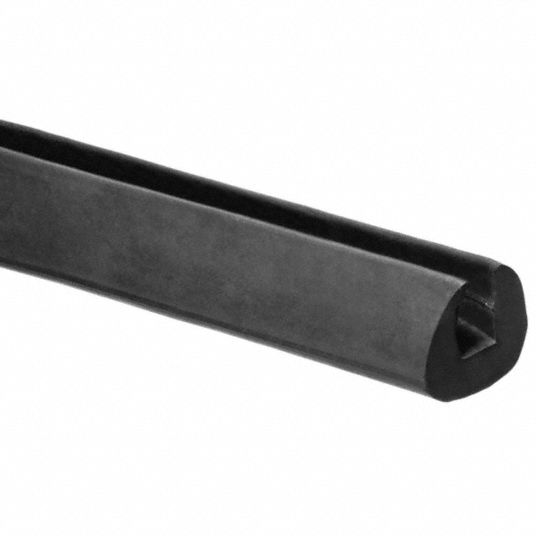 GRAINGER APPROVED 100 ft EPDM Rubber Edging, 1/2 in Groove Width X 5/8 ...