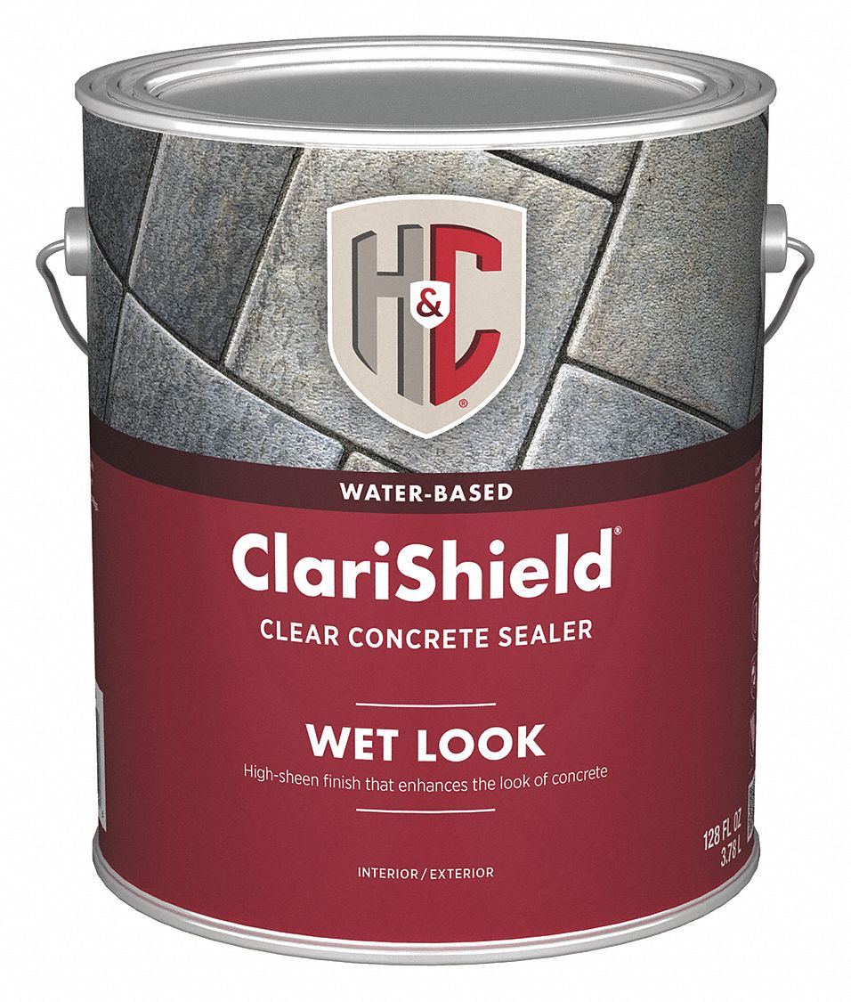 H&C Gloss Acrylic Concrete Dustproofer Floor Sealer, Clear, 1 gal