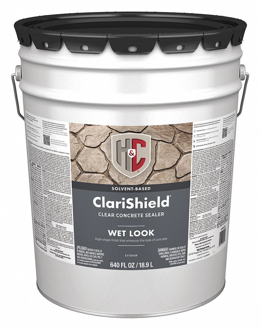 ClariShield® Solvent-Based Wet Look 250 Clear Sealer - H&C® Concrete