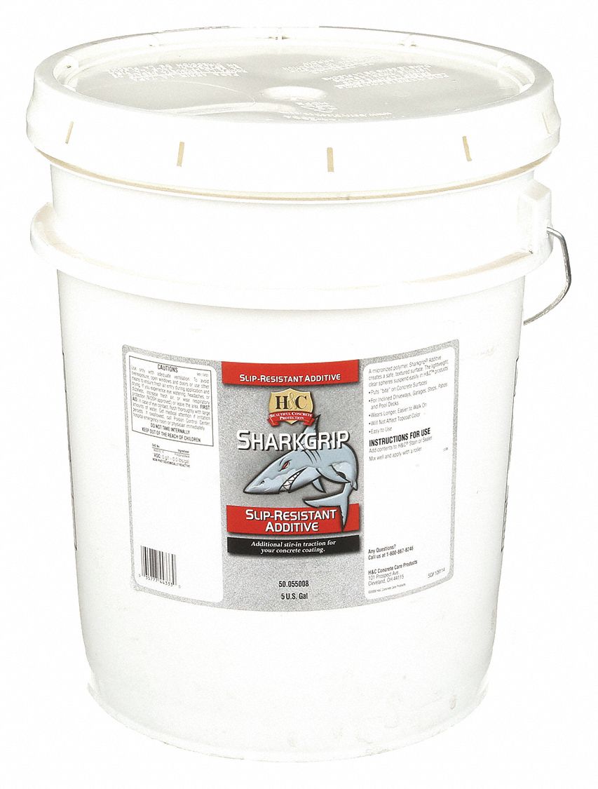 Anti-Slip Floor Coating: Oil/Water, Clear, 19 lb Container Size