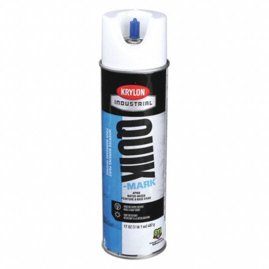 KRYLON INDUSTRIAL, Inverted Paint Dispensing, Brilliant White, Marking ...