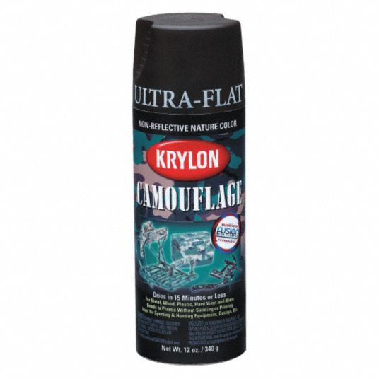 KRYLON Spray Paint in Flat Brown for Ceramic, Glass, Iron, Paper, Plastic, Vinyl, Wood, 11 oz