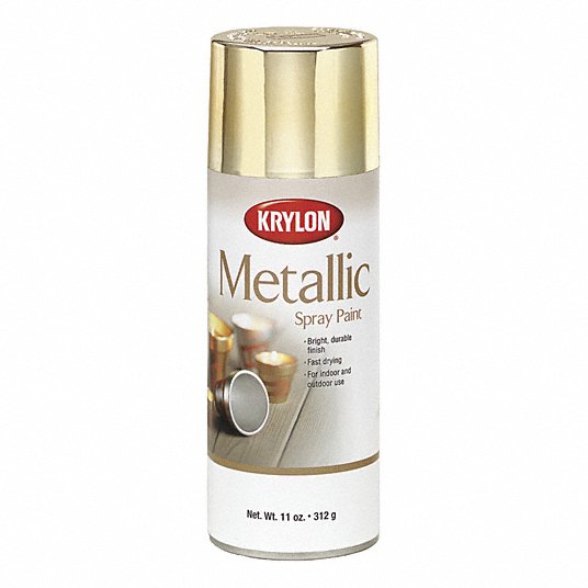 Krylon Metallic Spray Paint In Brass For Ceramic Glass Metal Paper Plaster 38en44 K02204 Grainger - Brass Colored Spray Paint For Metal