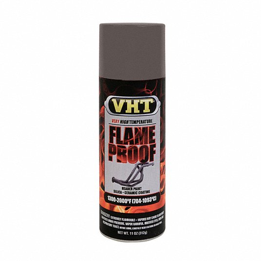 Flameproof Coating: Metal/Steel, Solvent, Cast Iron, 11 oz Container, Flameproof