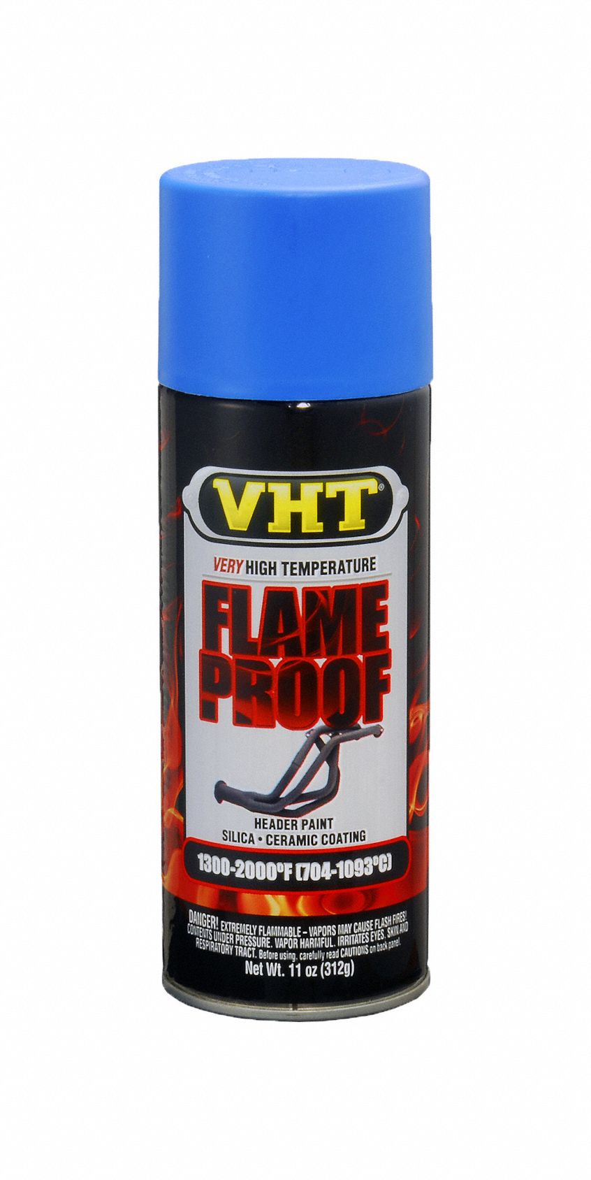 Flameproof Coating: Steel/Metal, Solvent, Blue, 11 oz Container, Flameproof