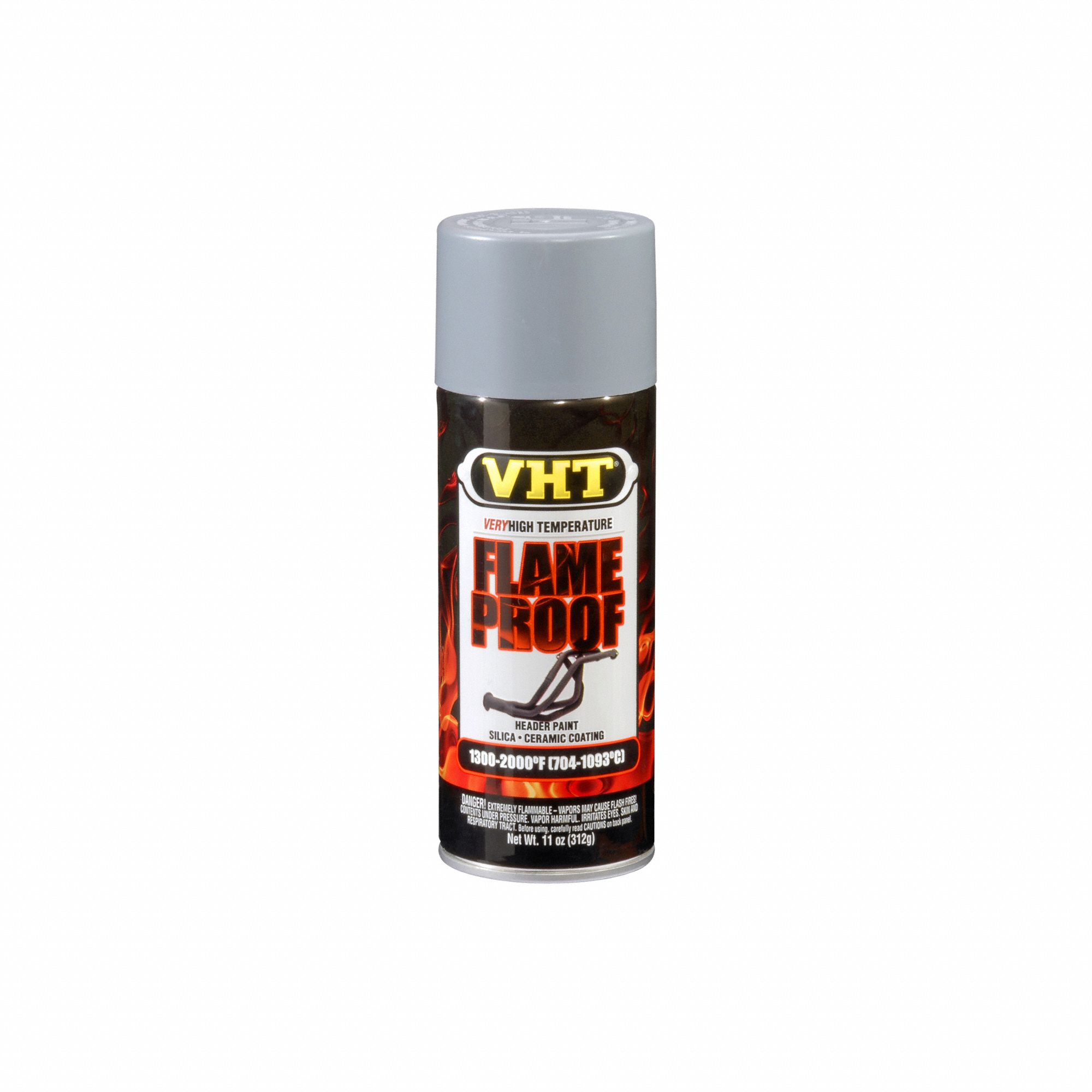 Flameproof Coating: Metal/Steel, Solvent, Gray, 11 oz Container, Flameproof