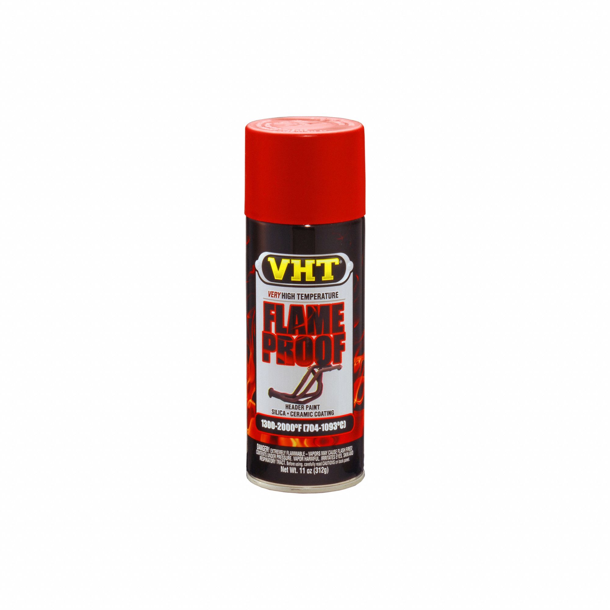 Flameproof Coating: Steel/Metal, Solvent, Red, 11 oz Container, Flameproof