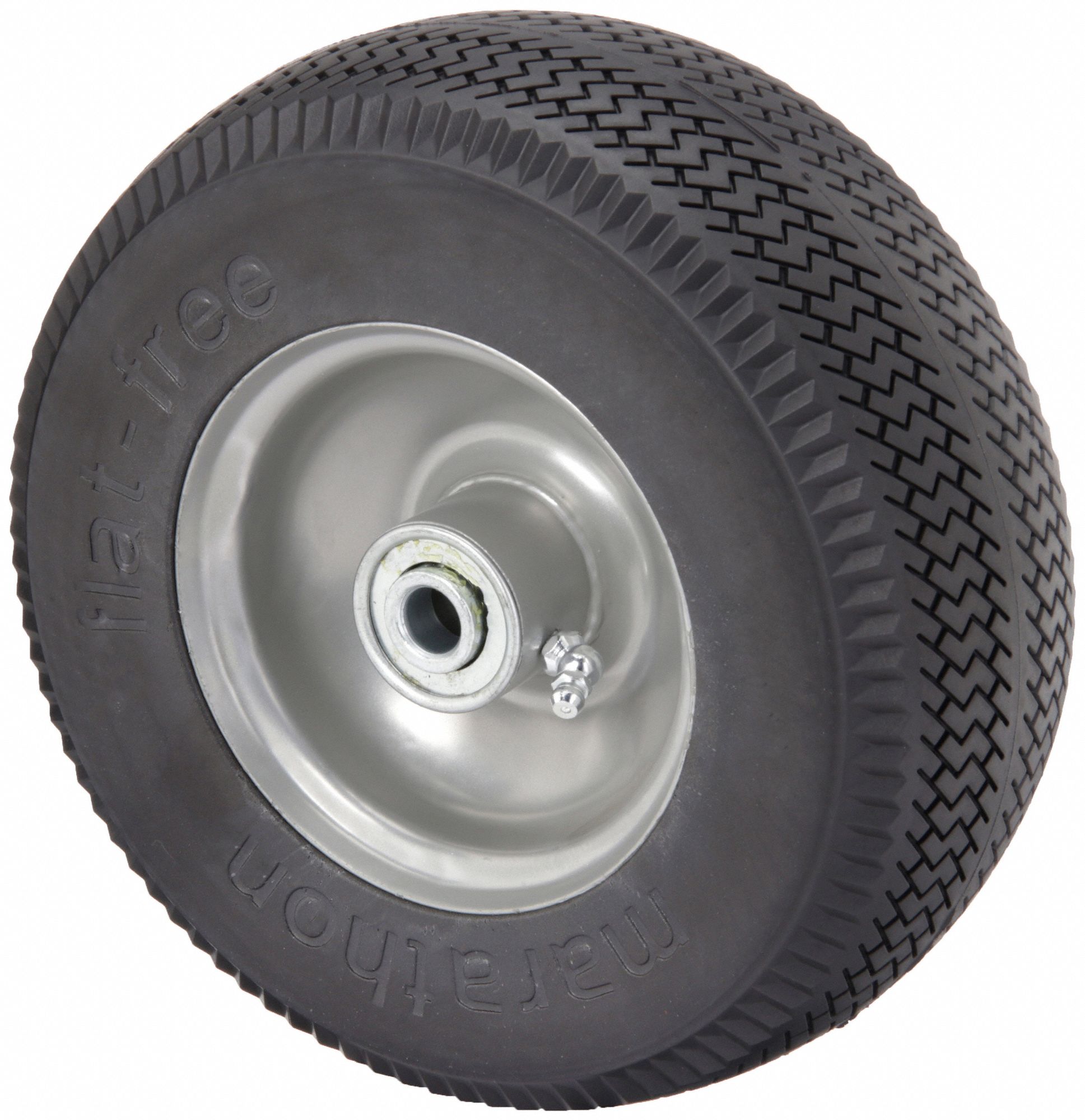FLAT-FREE POLYURETHANE FOAM WHEEL, 8⅝ IN WHEEL DIA, 3 IN WHEEL W, 275 LB, 3 IN HUB L