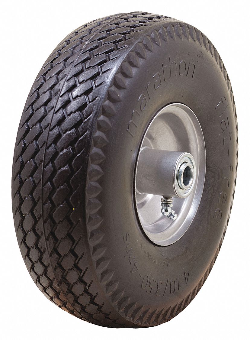 38ER68 - Flat Free Wheel Polyurethane 300 lb Gray