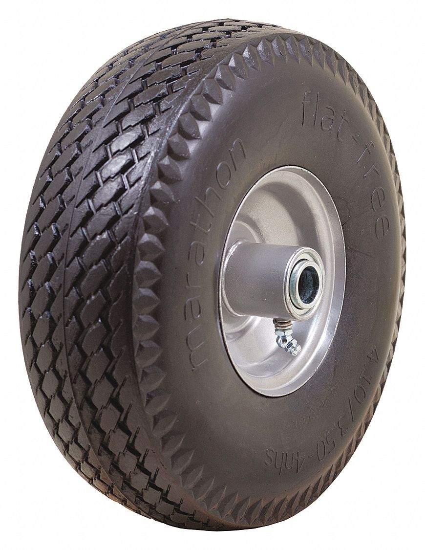 38ER69 - Flat Free Wheel Polyurethane 300 lb Gray