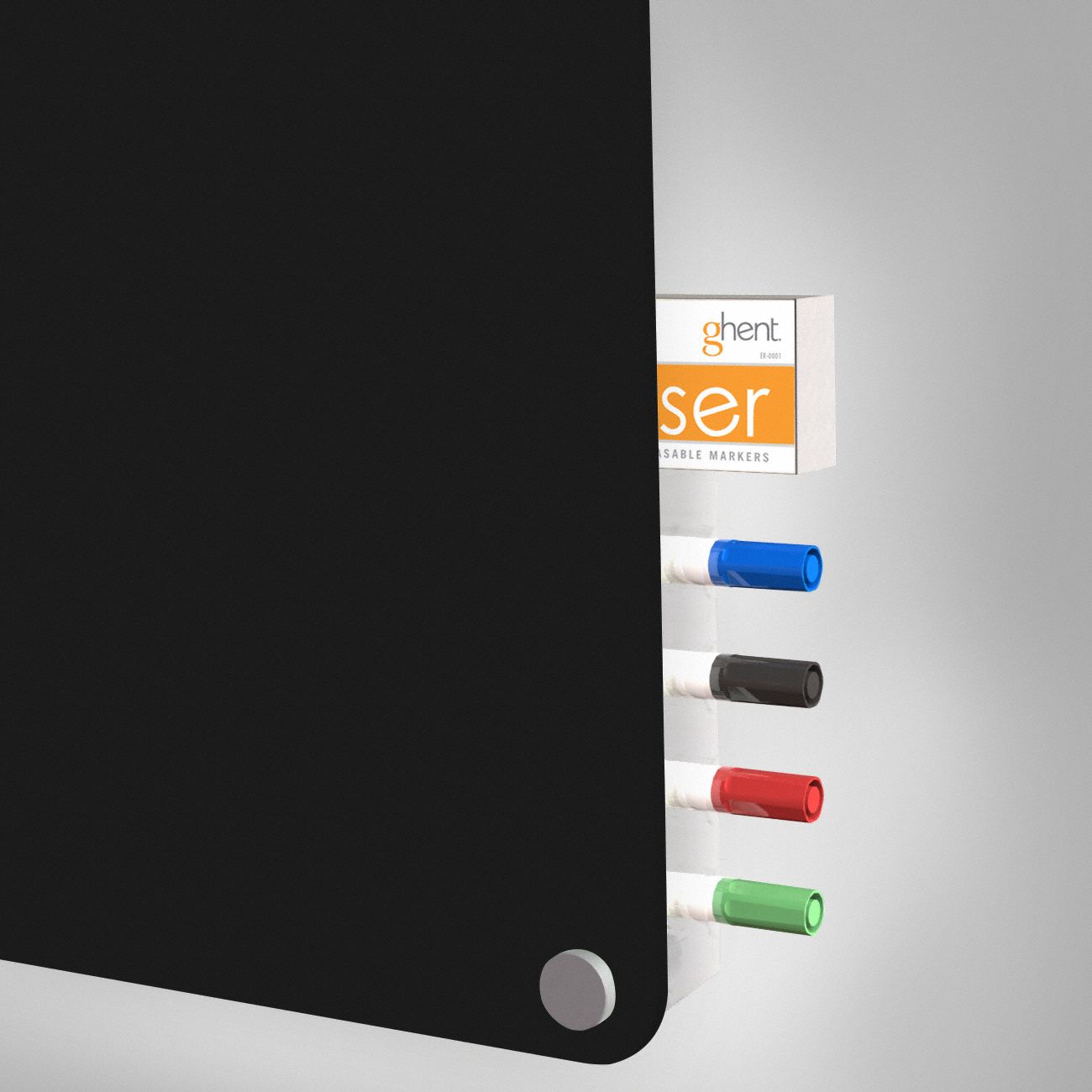 GHENT Dry Erase Board Wall Mounted, 36 in Dry Erase Ht, 48 in Dry