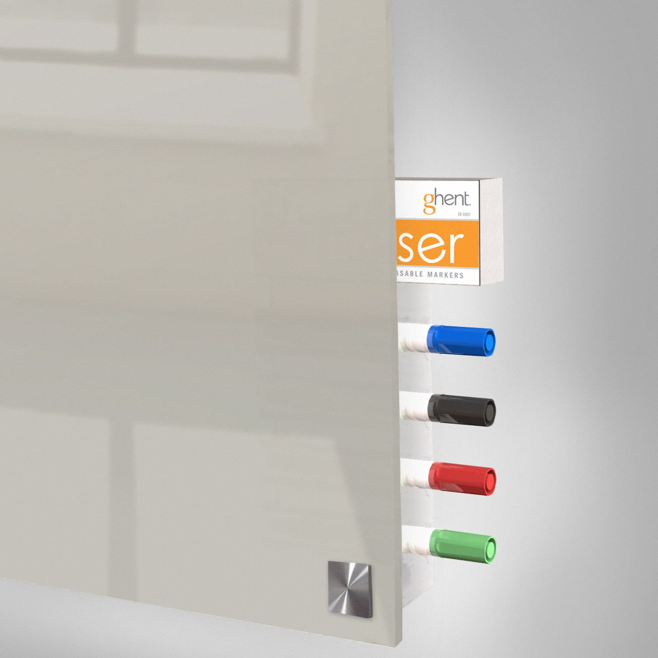 GHENT Dry Erase Board Wall Mounted, 48 in Dry Erase Ht, 96 in Dry