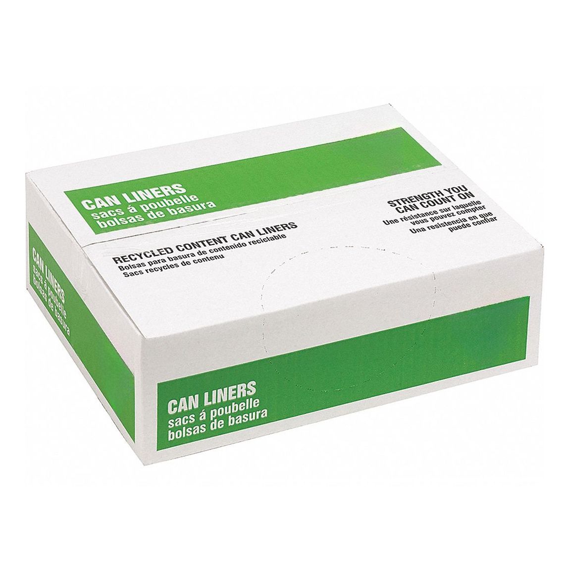 Recycled Trash Bags Clr PK100