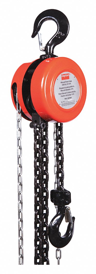 Manual Chain Hoist,4000 lb.,Lift 10 ft. 38EV08 190735276853 | eBay