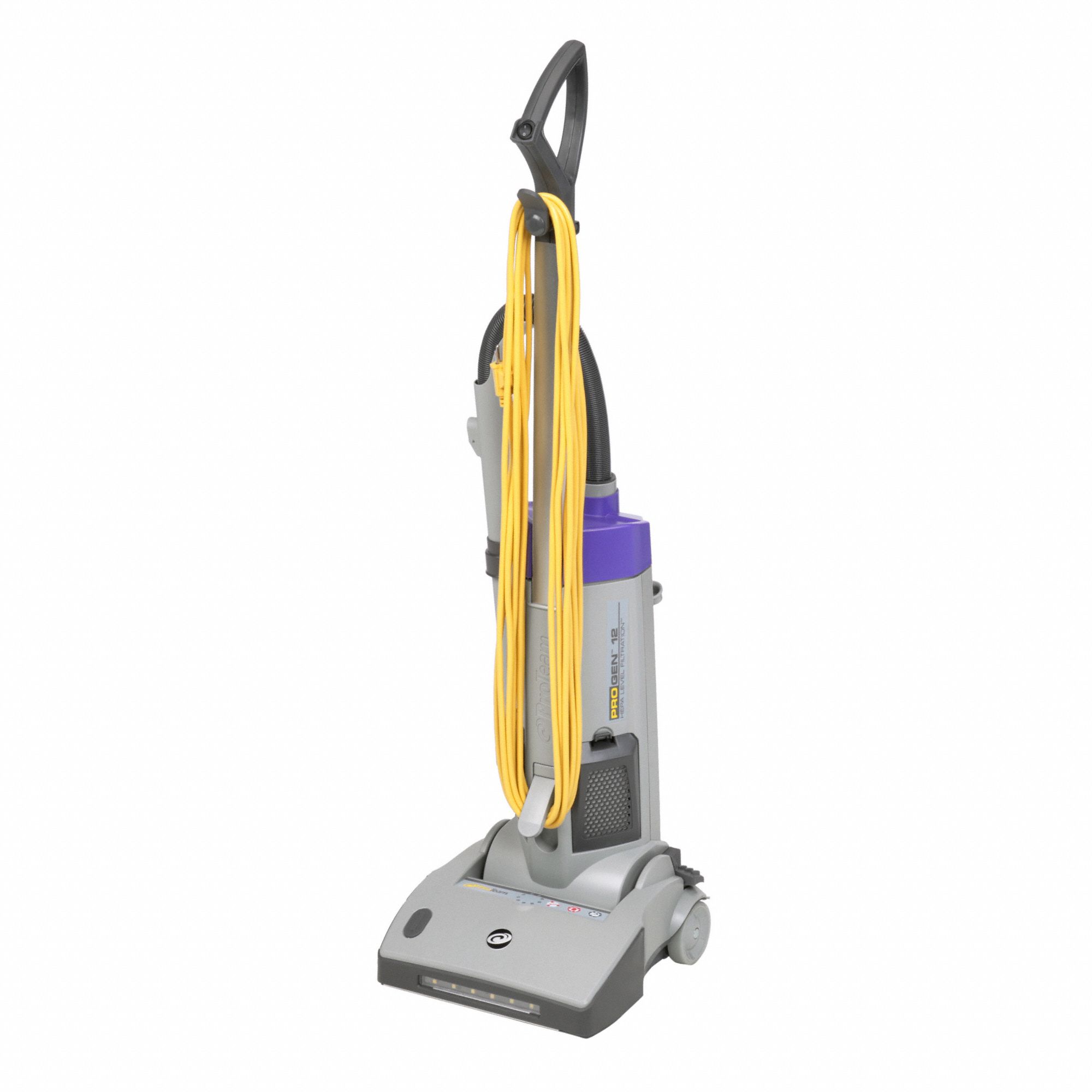 PROTEAM Upright Vacuum 12 in Cleaning Path Wd, 100 cfm Vacuum Air Flow