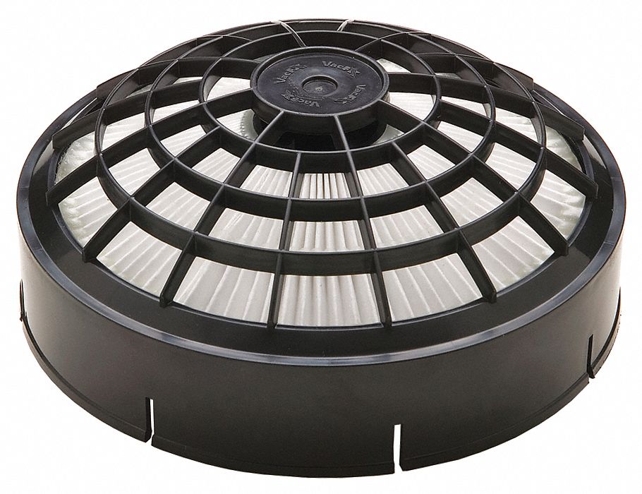 Dome Filter: ProTeam, 105733/107145/107146/107609, HEPA, Dry, Paper/Polypropylene