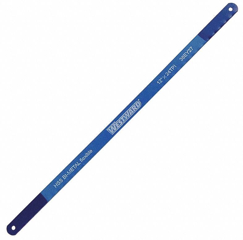 HACKSAW BLADE, 12 IN BLADE L, BI-METAL, 24, 1/2 IN BLADE W, 0.022 IN BLADE THICK