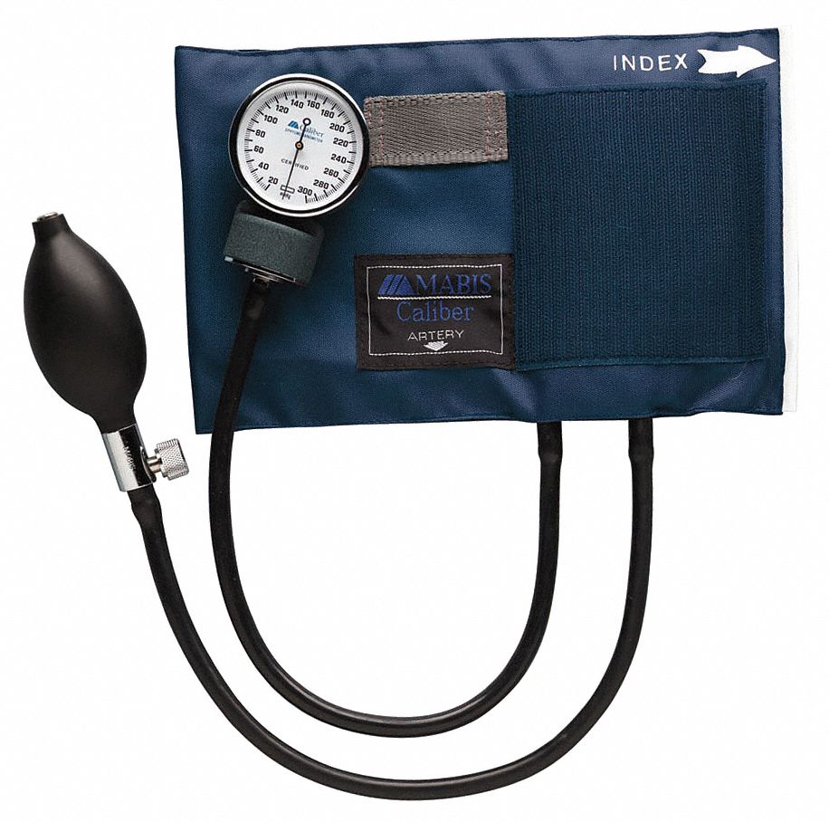 Blood Pressure Unit: Blood Pressure Unit, Arm, Adult, Nylon, Adult Cuff Named Size, Blue