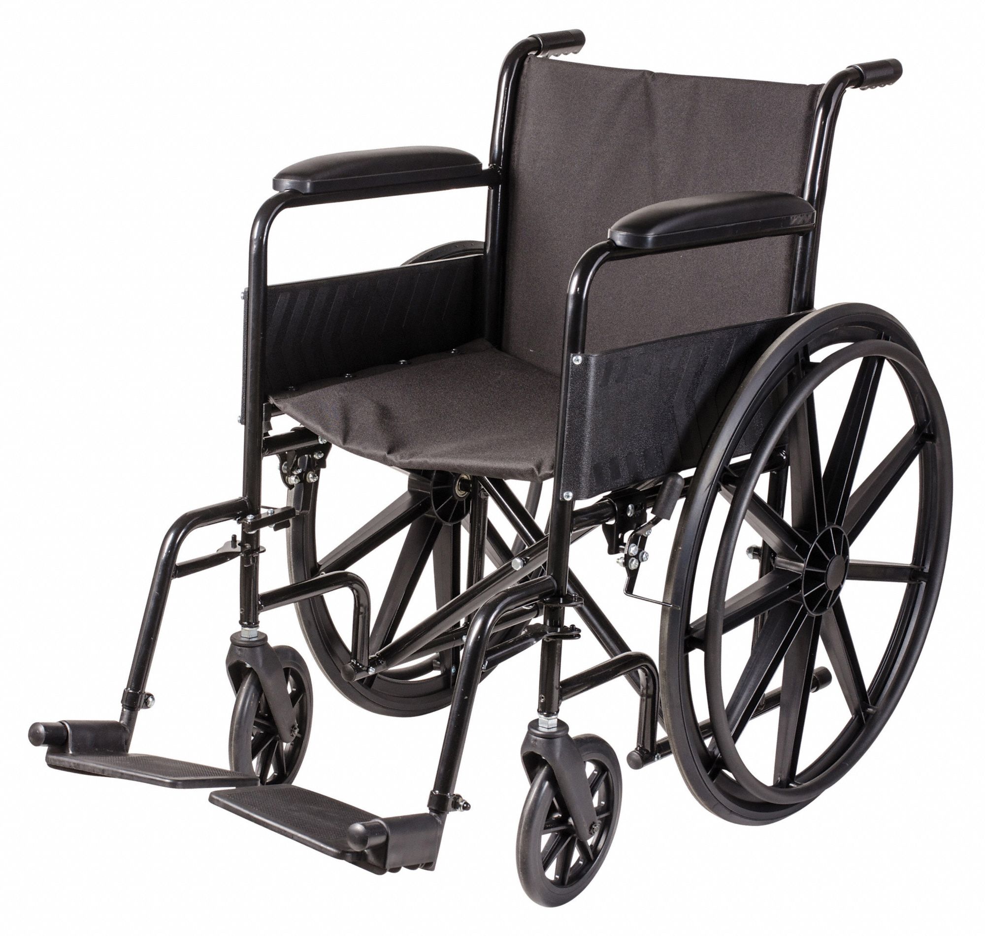 DMI Wheelchair, 18 in Seat Width, 16 in Seat Depth, 250 lb Weight