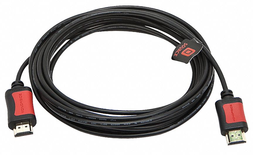 MONOPRICE HDMI Cable 15 ft Lg, Black, Slim/High Speed, Home Theater