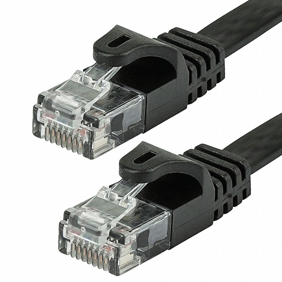 38F927 - Ethernet Cable Cat 5e Black 0.5 ft.