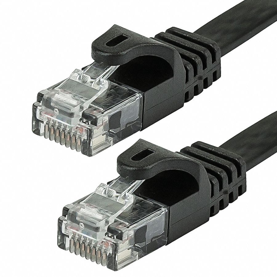 MONOPRICE Cable de 5e, 25 pies, RJ45, RJ45, Color Negro Cables de Conexión de Voz y