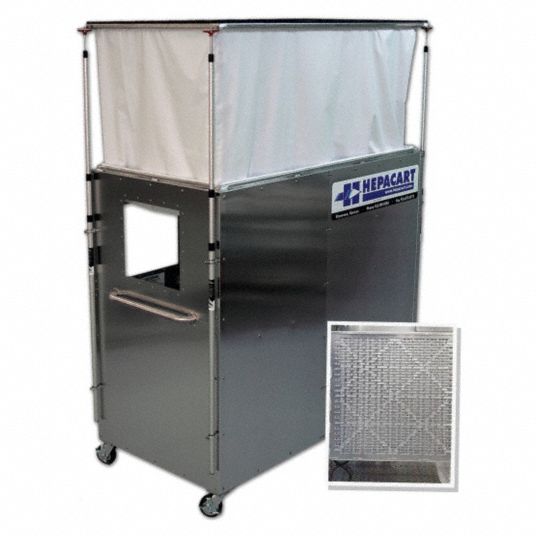 HEPACART Ceiling Cavity Dust Containment Unit, 2 Person, Number of Doors 1, 60" Door Height