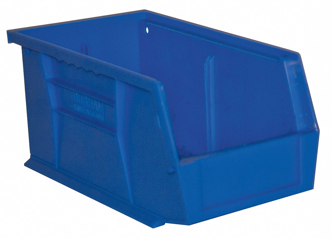 HANG AND STACK BIN, 6 IN X 5 IN, BLUE, 30 LB CAPACITY