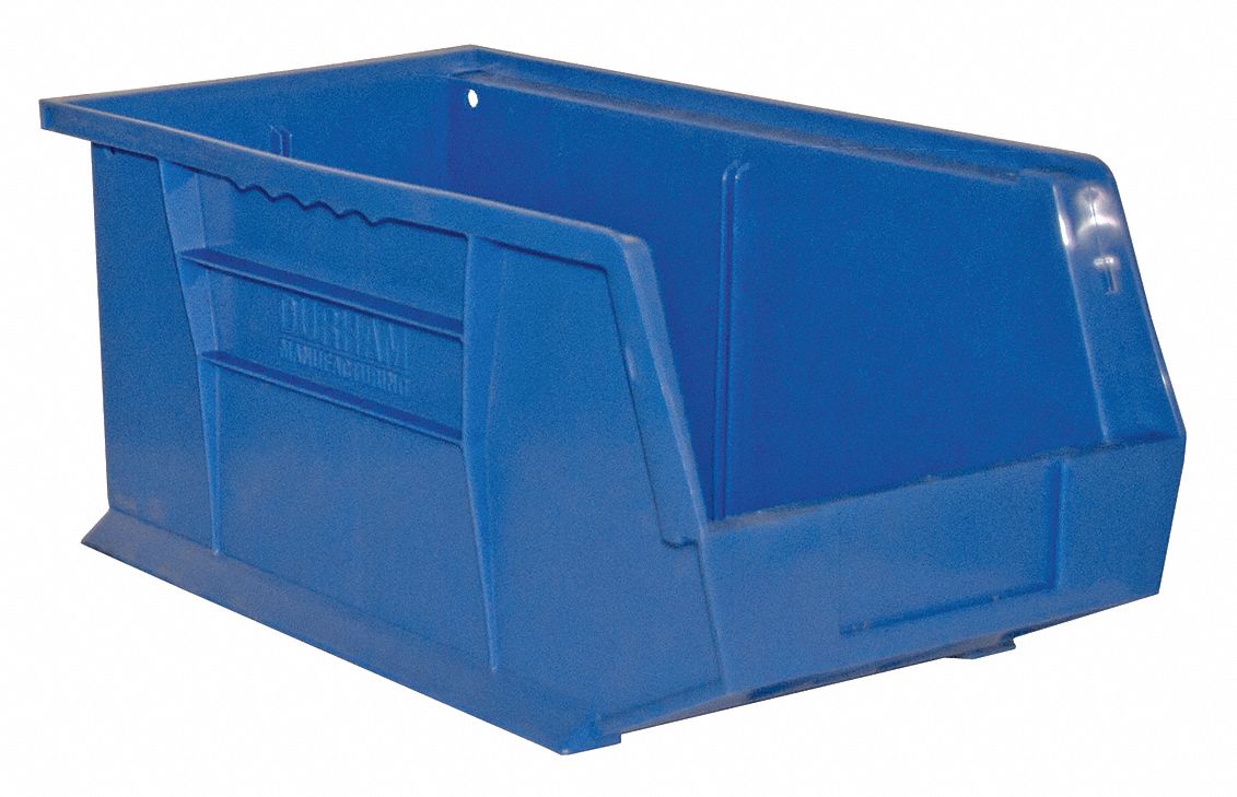 HANG AND STACK BIN, 8 IN X 7 IN, BLUE, 60 LB CAPACITY